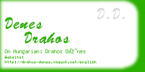 denes drahos business card